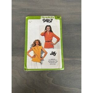 Simplicity Vintage Uncut Misses Jiffy Pullover Top Size 10 Pattern No 9467